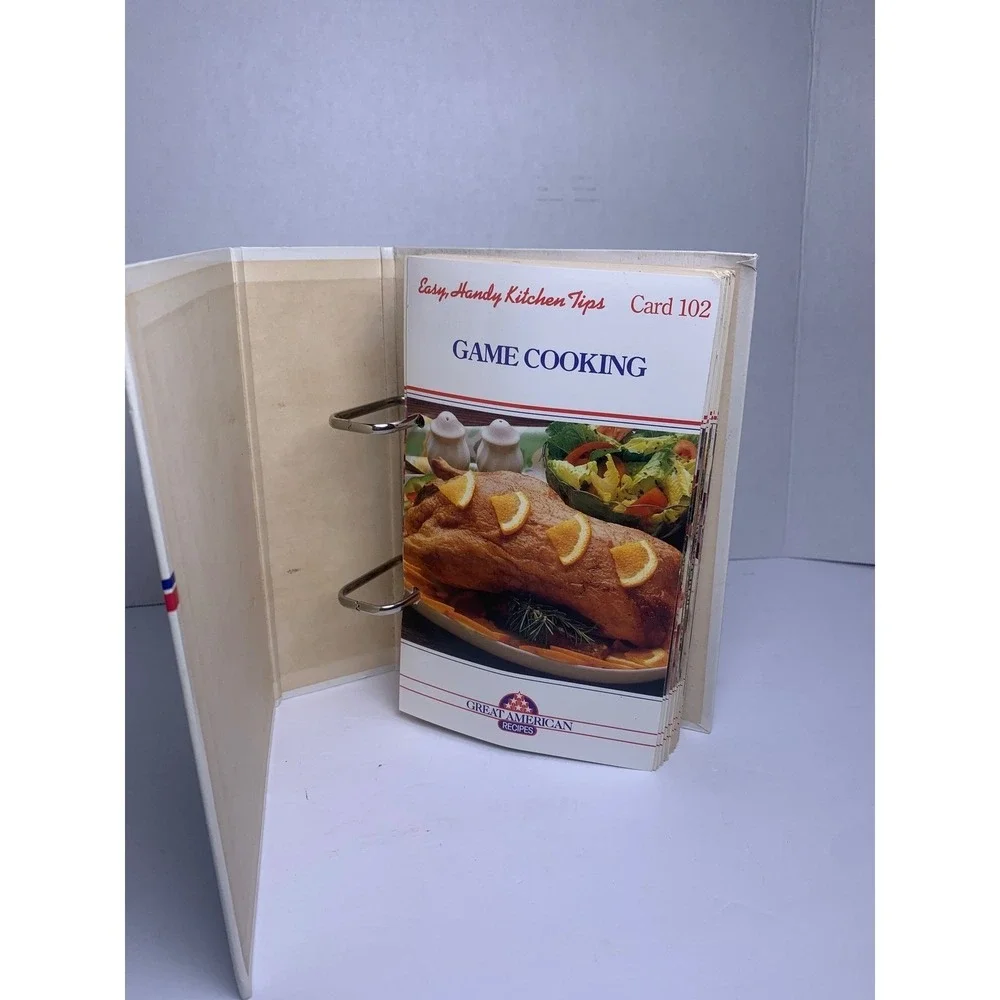 Vintage Great American Recipes Ring Binder‎ Recipe Card Collection 1980